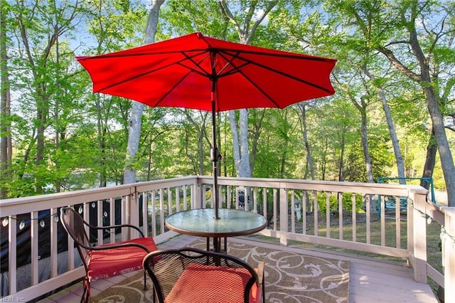 view of wooden deck