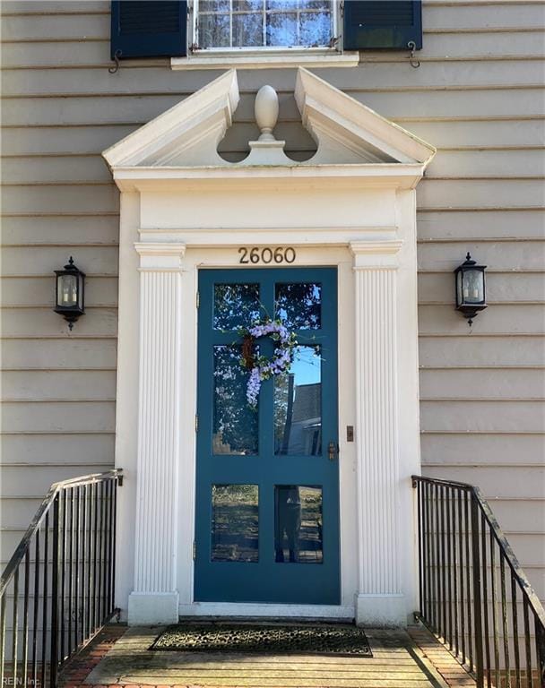 26060 Court St, Courtland, VA 23837 - doorway to property with central air condition unit