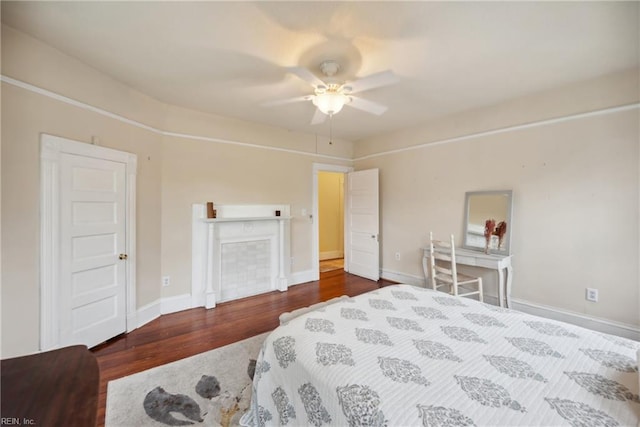 3716 Colonial Ave, Norfolk, VA 23508 - bedroom featuring wood finished floors, baseboards, and ceiling fan