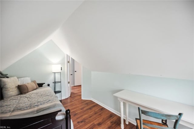 3716 Colonial Ave, Norfolk, VA 23508 - bedroom featuring wood finished floors, lofted ceiling, and baseboards