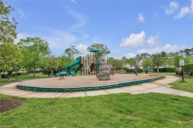 community play area featuring a lawn