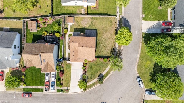 bird's eye view with a residential view
