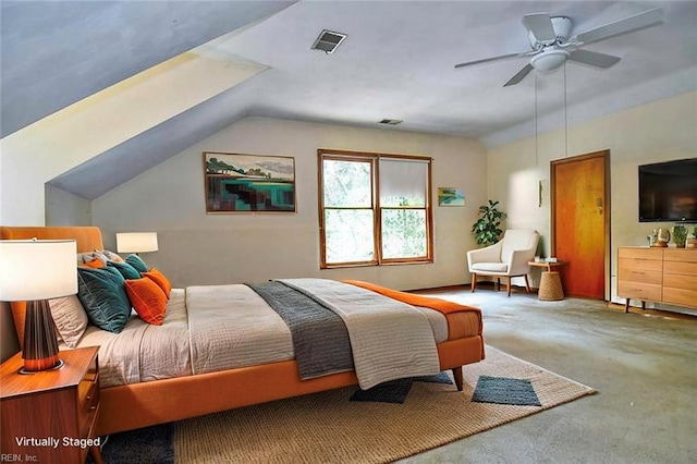 617 Saint Brides Rd W, Chesapeake, VA 23322 - carpeted bedroom with visible vents and vaulted ceiling