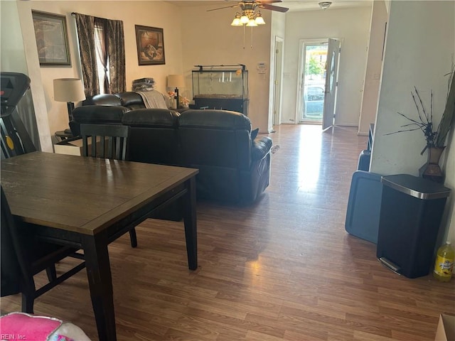 2310 S St S, Franklin, VA 23851 - interior space with wood finished floors and ceiling fan