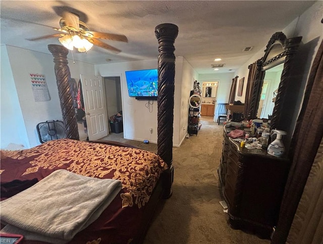 2310 S St S, Franklin, VA 23851 - bedroom featuring visible vents, ceiling fan, and carpet floors