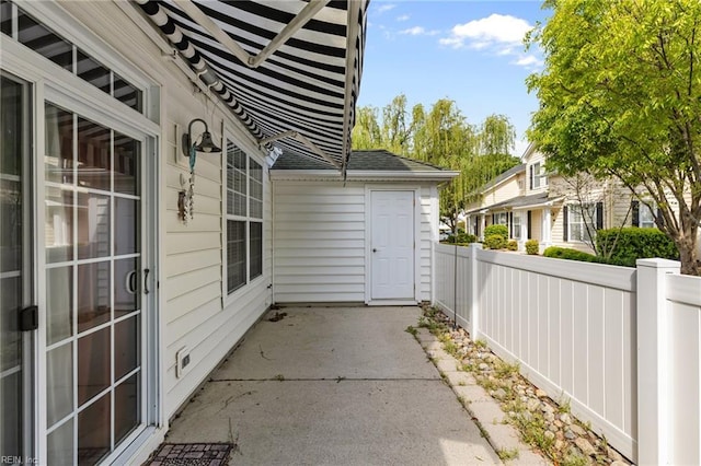 view of patio / terrace with fence