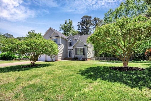 3733 Captain Wynne Dr, Williamsburg, VA 23185 - traditional-style home featuring fence and a front lawn