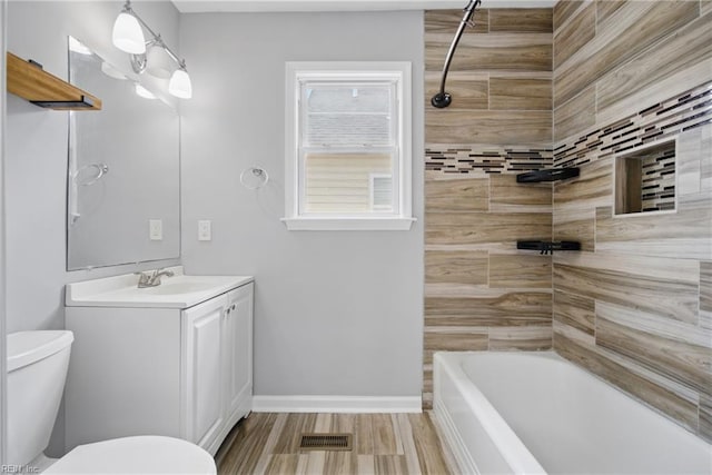 237 Pochin Pl, Hampton, VA 23661 - full bath with visible vents, toilet, baseboards, and vanity