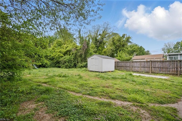 237 Pochin Pl, Hampton, VA 23661 - view of yard with an outbuilding, a shed, and fence