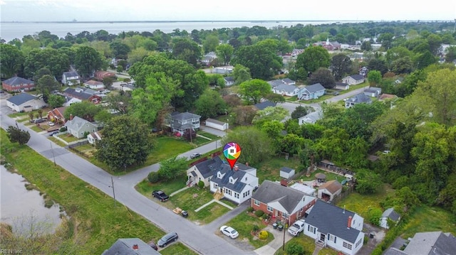 237 Pochin Pl, Hampton, VA 23661 - drone / aerial view with a residential view and a water view