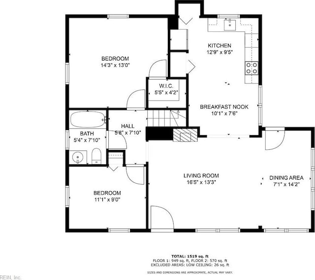 237 Pochin Pl, Hampton, VA 23661 - view of layout