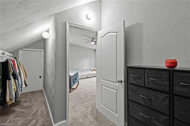212 Cherokee Rd, Hampton, VA 23661 - spacious closet with ceiling fan, lofted ceiling, and carpet