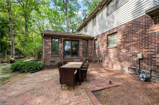 view of patio with outdoor dining area