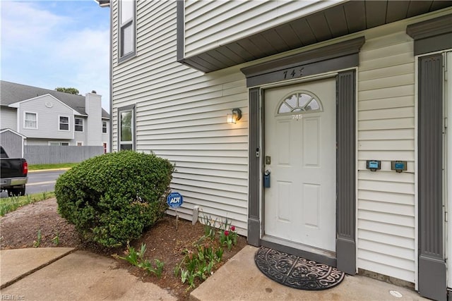 view of doorway to property
