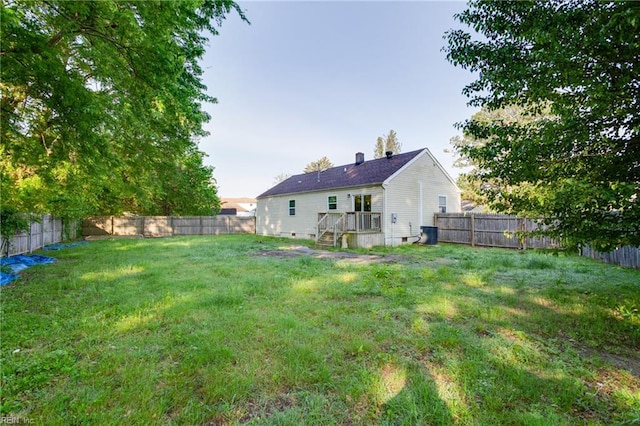 20 Mac Alva Dr, Hampton, VA 23669 - view of yard featuring central AC unit and a fenced backyard