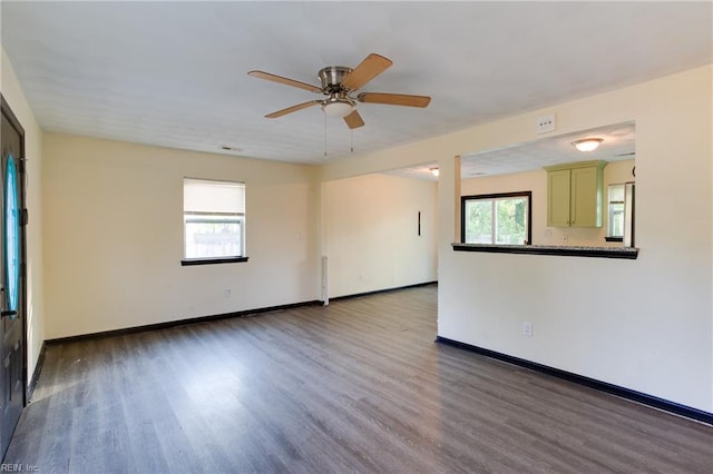 20 Mac Alva Dr, Hampton, VA 23669 - unfurnished room featuring wood finished floors, ceiling fan, and baseboards