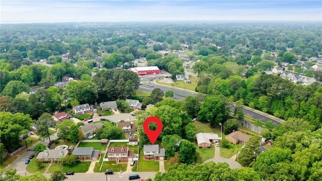 drone / aerial view with a residential view