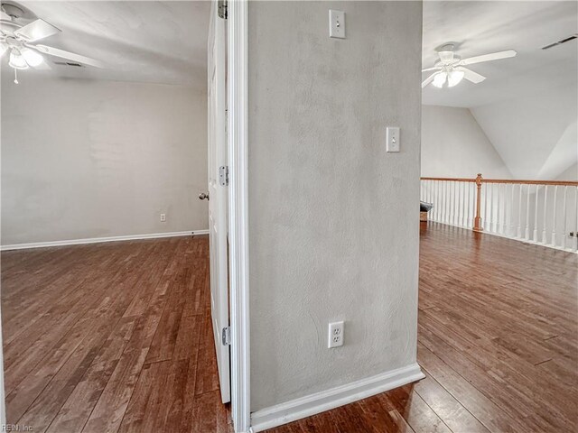 1004 Christiana Cir, Portsmouth, VA 23703 - interior space with wood finished floors, baseboards, and ceiling fan