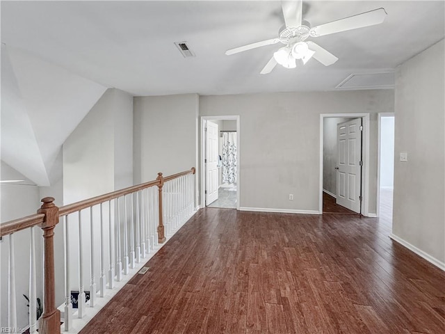 1004 Christiana Cir, Portsmouth, VA 23703 - additional living space featuring wood finished floors, attic access, ceiling fan, baseboards, and visible vents