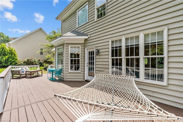 4011 E Providence Rd, Williamsburg, VA 23188 - deck featuring outdoor lounge area