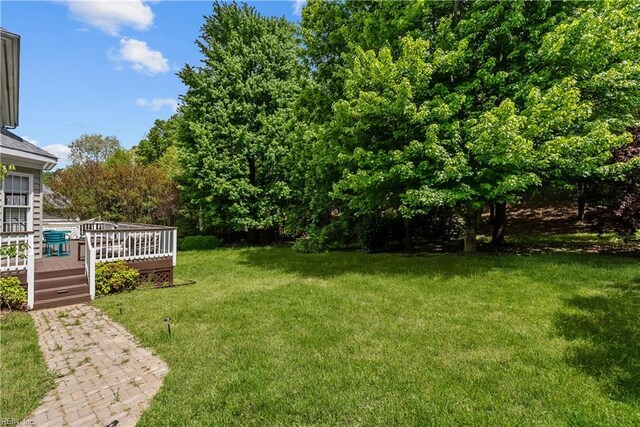 4011 E Providence Rd, Williamsburg, VA 23188 - view of yard featuring a wooden deck