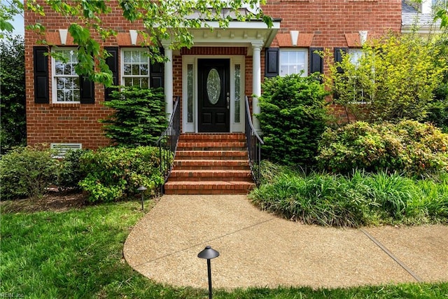 4011 E Providence Rd, Williamsburg, VA 23188 - property entrance with brick siding