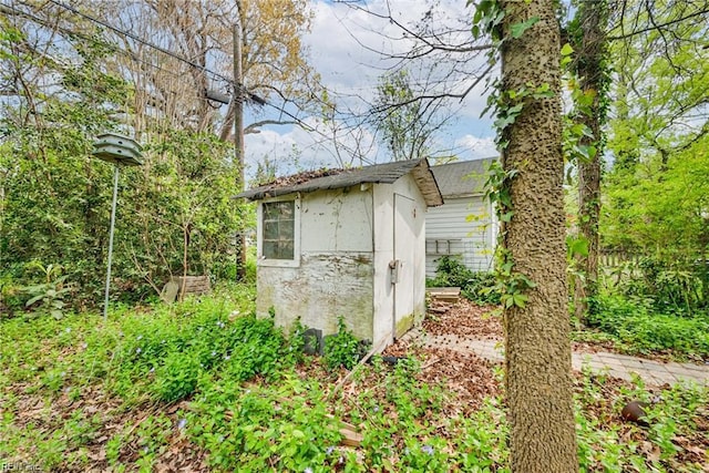 view of shed