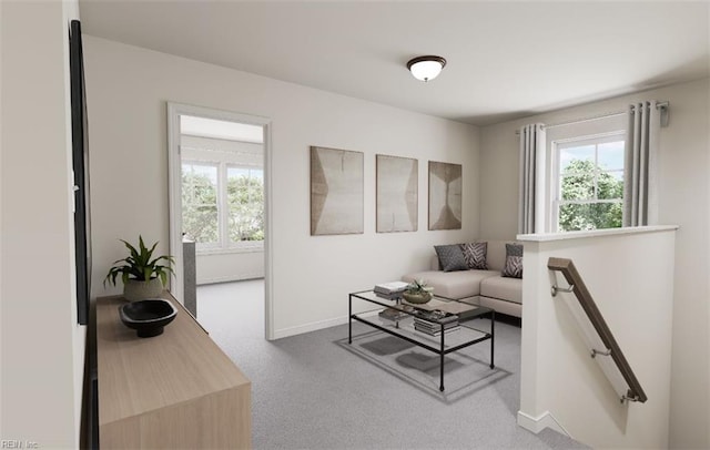 living room with baseboards