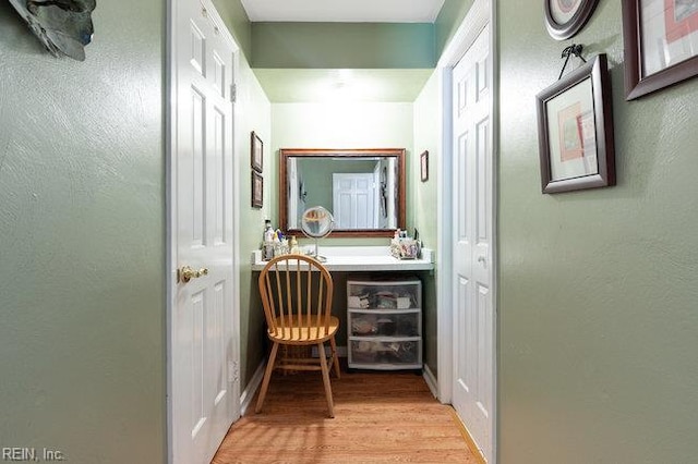 1609 Macgregory Ct, Virginia Beach, VA 23464 - hall with baseboards and light wood-style flooring