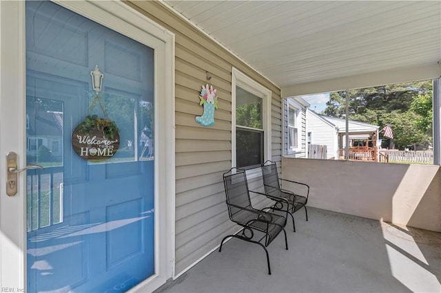 view of patio / terrace with a porch