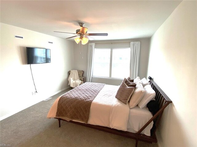1547 Stanford Ln, Newport News, VA 23608 - bedroom with visible vents, carpet flooring, and a ceiling fan