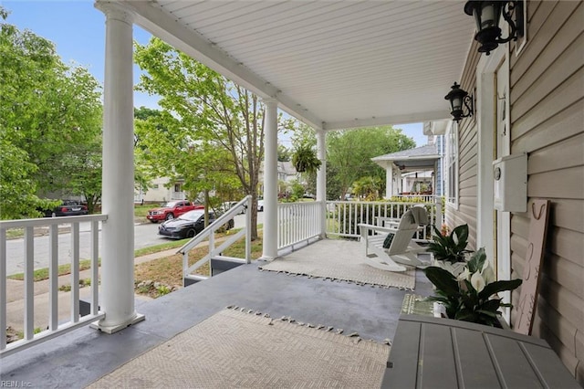 view of patio with covered porch