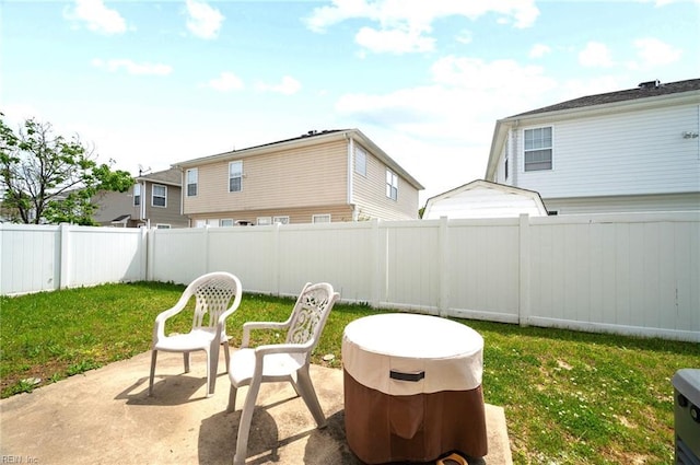 view of patio with a fenced backyard