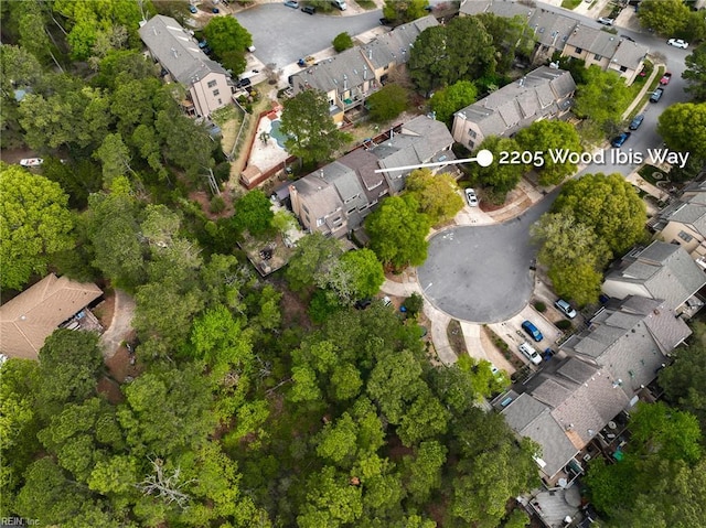bird's eye view with a residential view