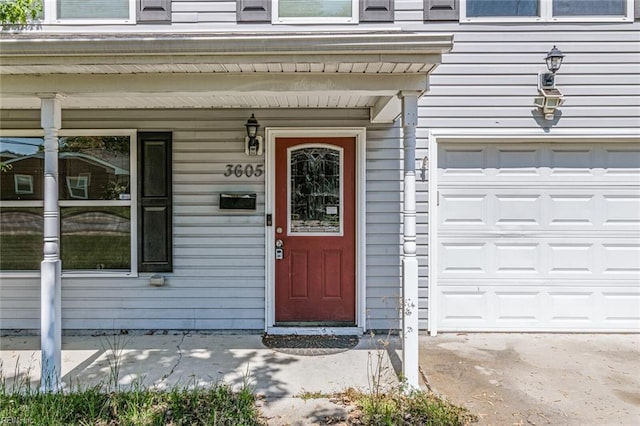 3605 Shell Rd, Hampton, VA 23661 - doorway to property featuring a garage