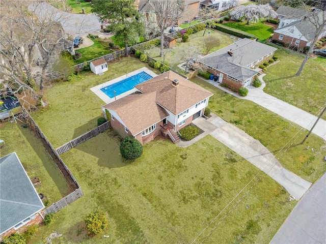 birds eye view of property