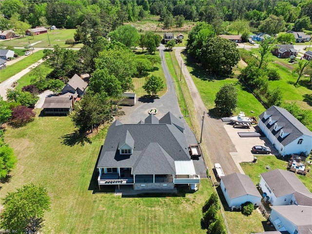 bird's eye view with a residential view