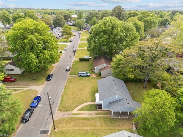 aerial view with a residential view