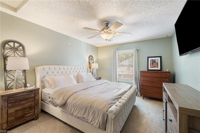 5081 Gatehouse Way, Virginia Beach, VA 23455 - bedroom with light carpet, a textured ceiling, and ceiling fan