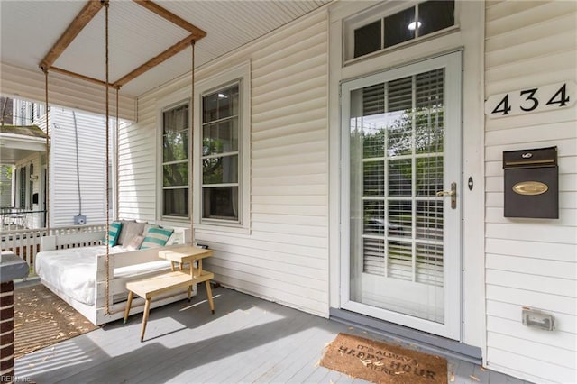 exterior space featuring a porch