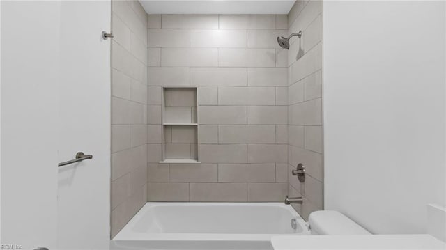 full bathroom with shower / bathing tub combination and toilet