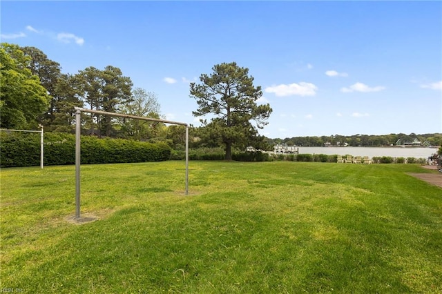 view of community featuring a yard