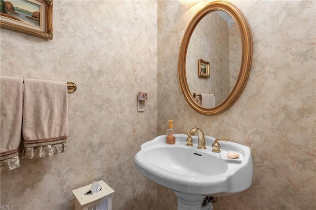 bathroom with a sink