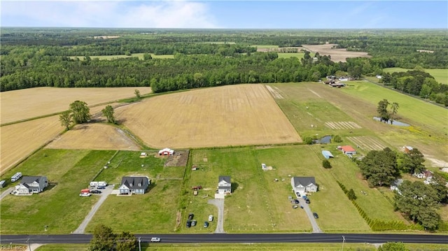 drone / aerial view with a rural view
