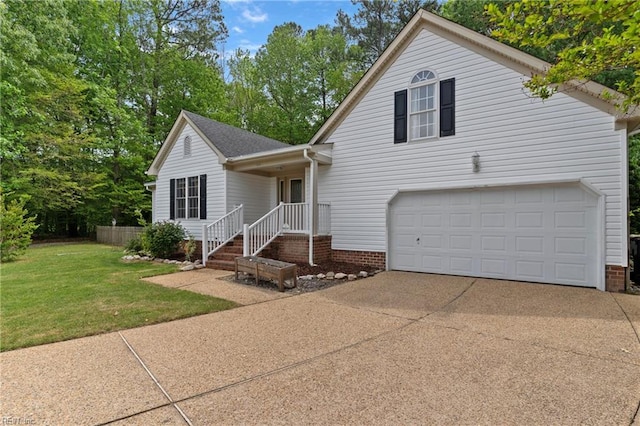 206 Zachary Pl, Yorktown, VA 23693 - traditional-style house with an attached garage, driveway, and a front lawn