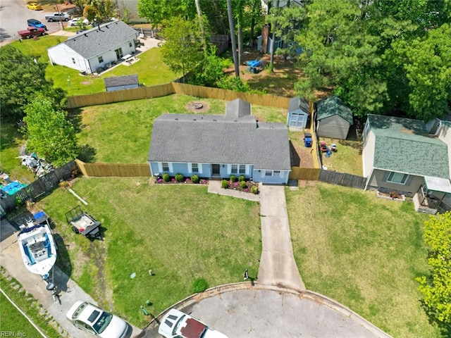 birds eye view of property