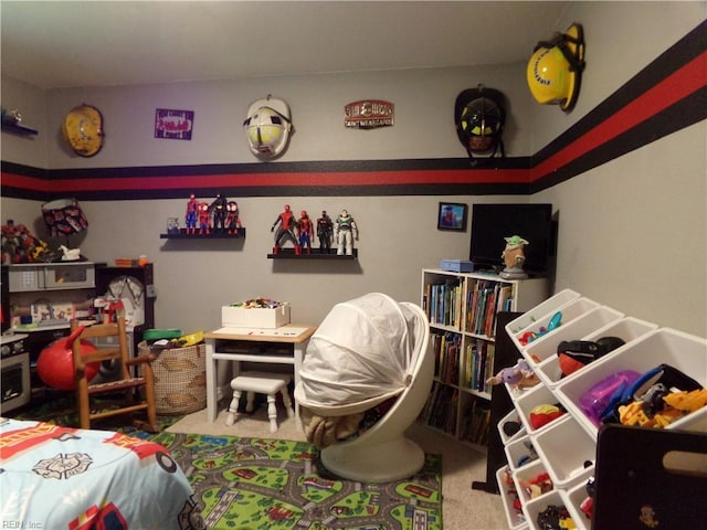 bedroom with carpet