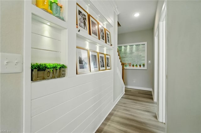 4768 Kilby Dr, Virginia Beach, VA 23456 - corridor featuring baseboards, recessed lighting, and wood finished floors