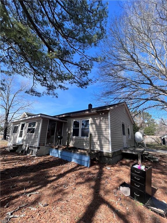 32069 Wilson St, Boykins, VA 23827 - back of property with a sunroom