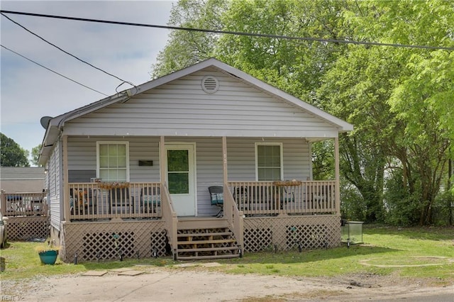 bungalow-style home featuring a porch